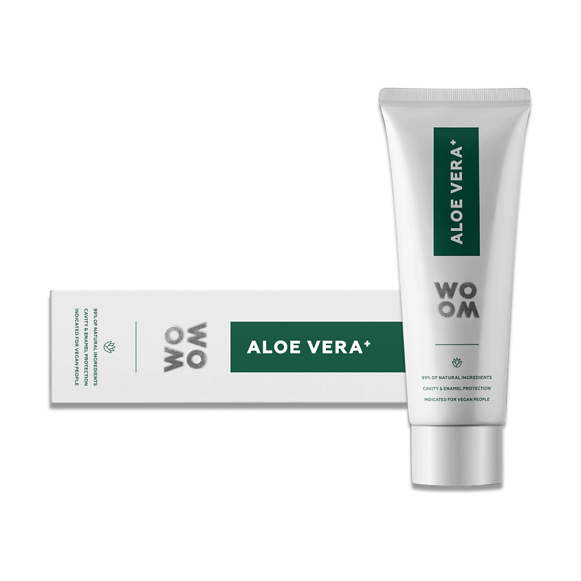 Изображение товара WO OM Натуральная зубная паста с фтором ALOE VERA+, 1 шт.