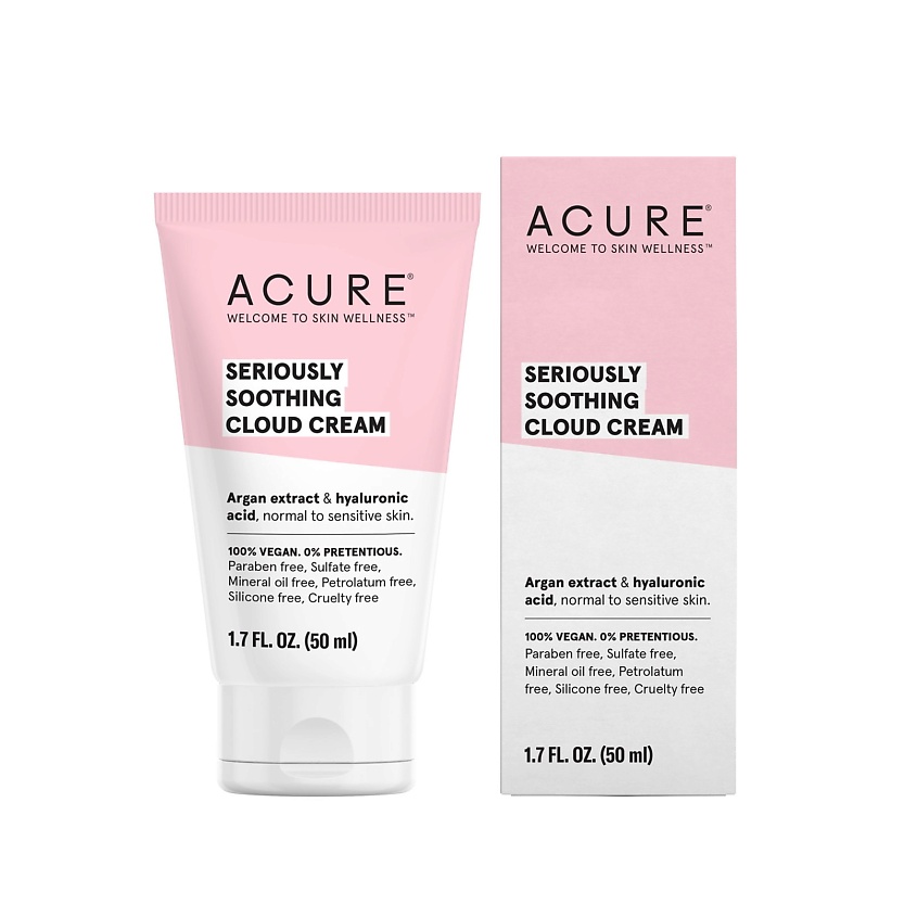 Изображение товара ACURE Крем для лица воздушный Экстракт Арганы и Гиалуроновая кислота, 50 мл.
