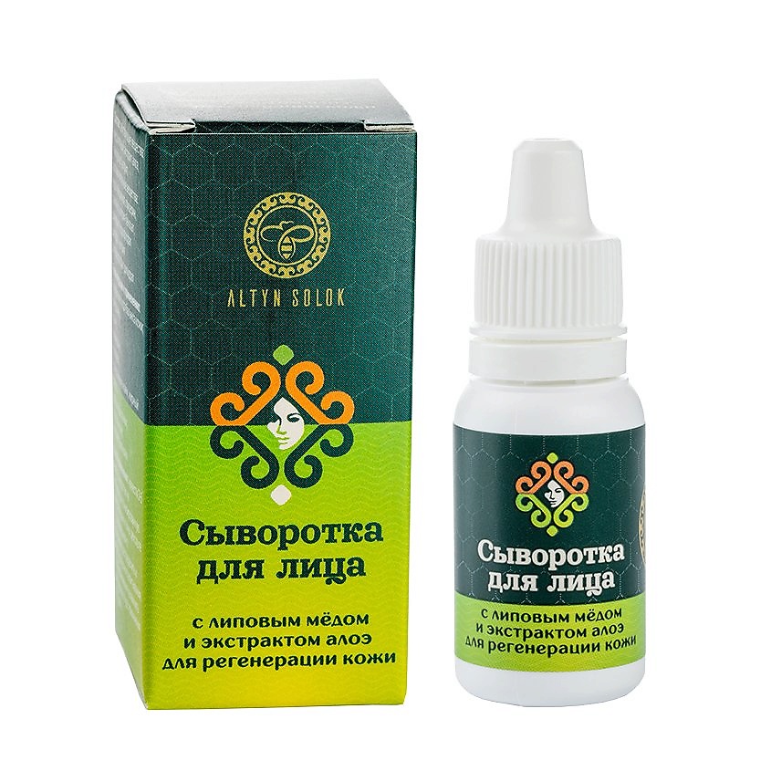 Изображение товара ALTYN SOLOK Сыворотка для лица с липовым медом и экстрактом алоэ, 10мл