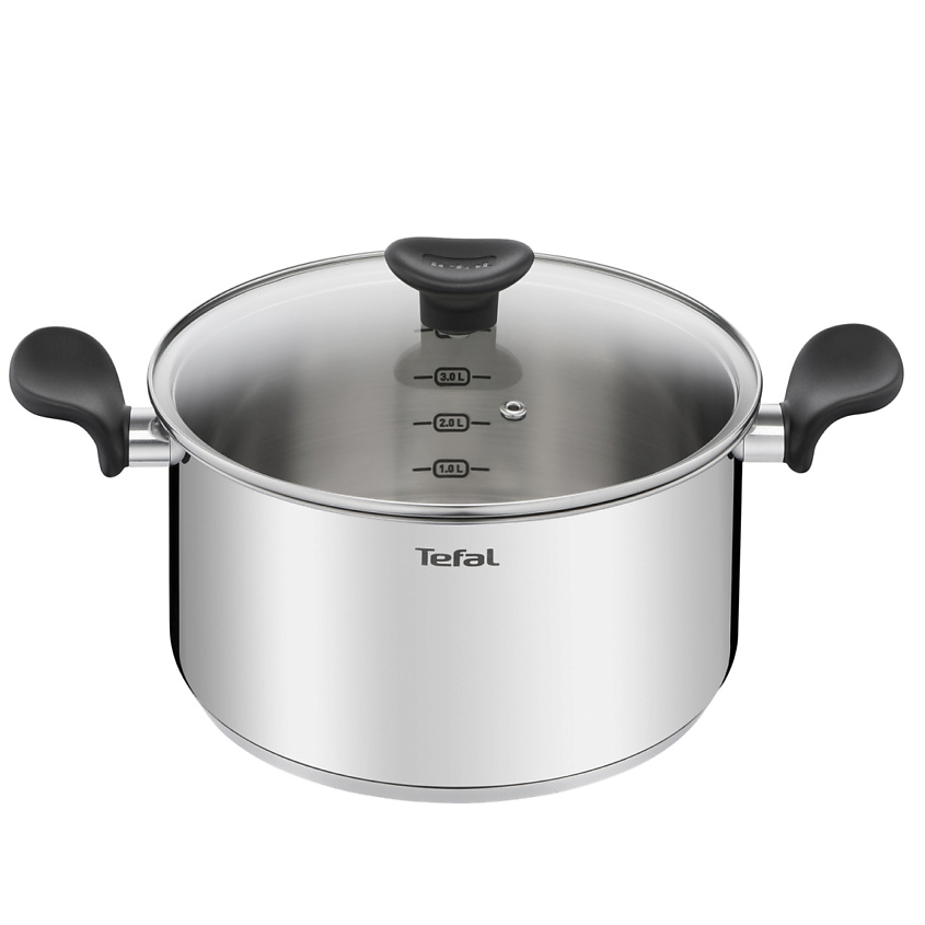 Изображение товара Кастрюля TEFAL Primary 24 см 5,2 л нержавеющая сталь с крышкой