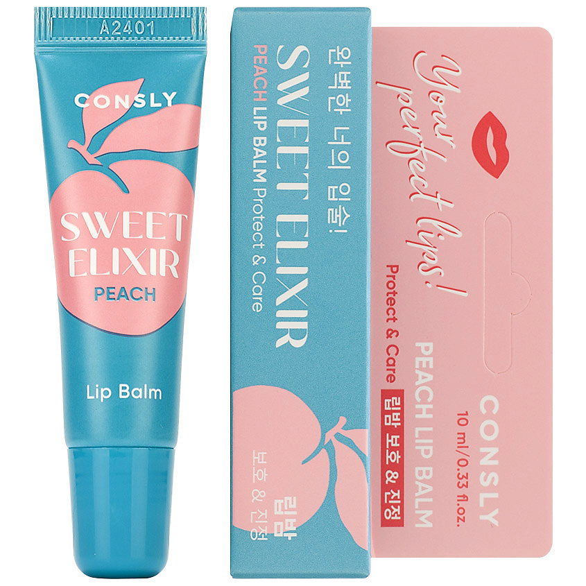 Изображение товара CONSLY Бальзам для губ с экстрактом персика Sweet Elixir, 10 мл