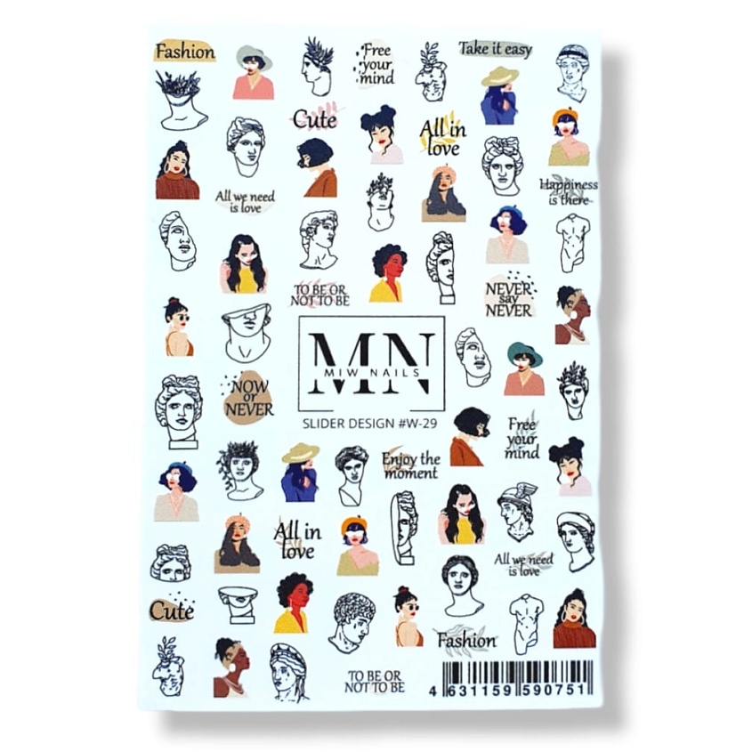 Изображение товара Слайдер дизайн для ногтей MIW NAILS W-29 1 шт. для креативного маникюра