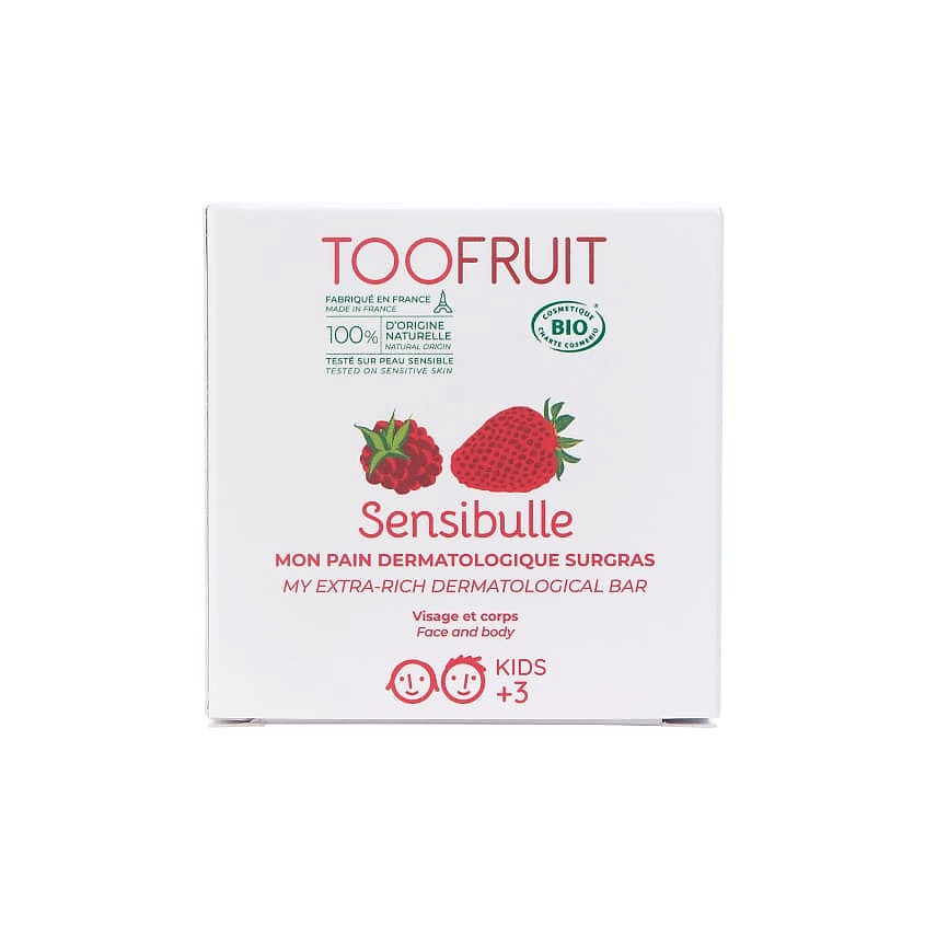 Изображение товара TOOFRUIT Мыло детское твердое для чувствительной кожи Клубника-Малина 3+, 85 г