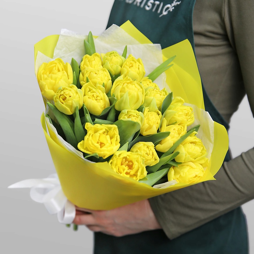 Изображение товара STUDIO FLORISTIC Букет Желтых Пионовидных Тюльпанов «Лимонный щербет», 1 шт.