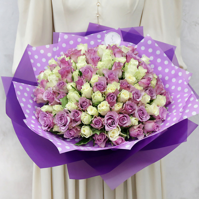 Изображение товара Букет из 101 розы - Нежность Кения 40 см от Букет Маркет