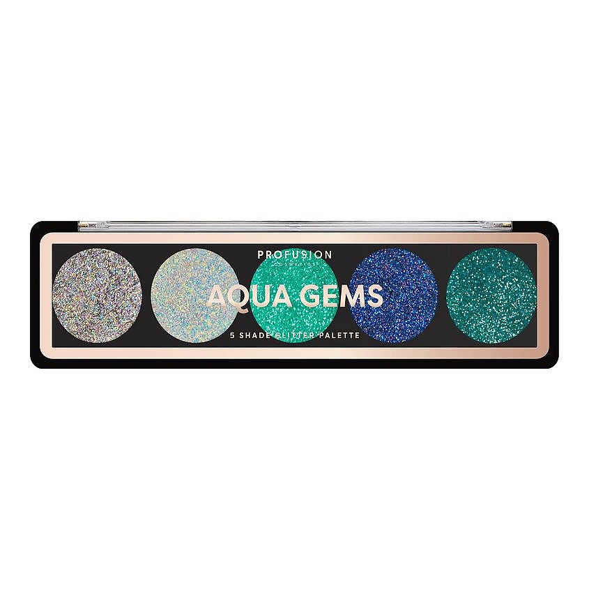 Изображение товара Палетка глиттеров для макияжа Profusion Topaz Gems и Aqua Gems 4,5 г яркий и стойкий эффект