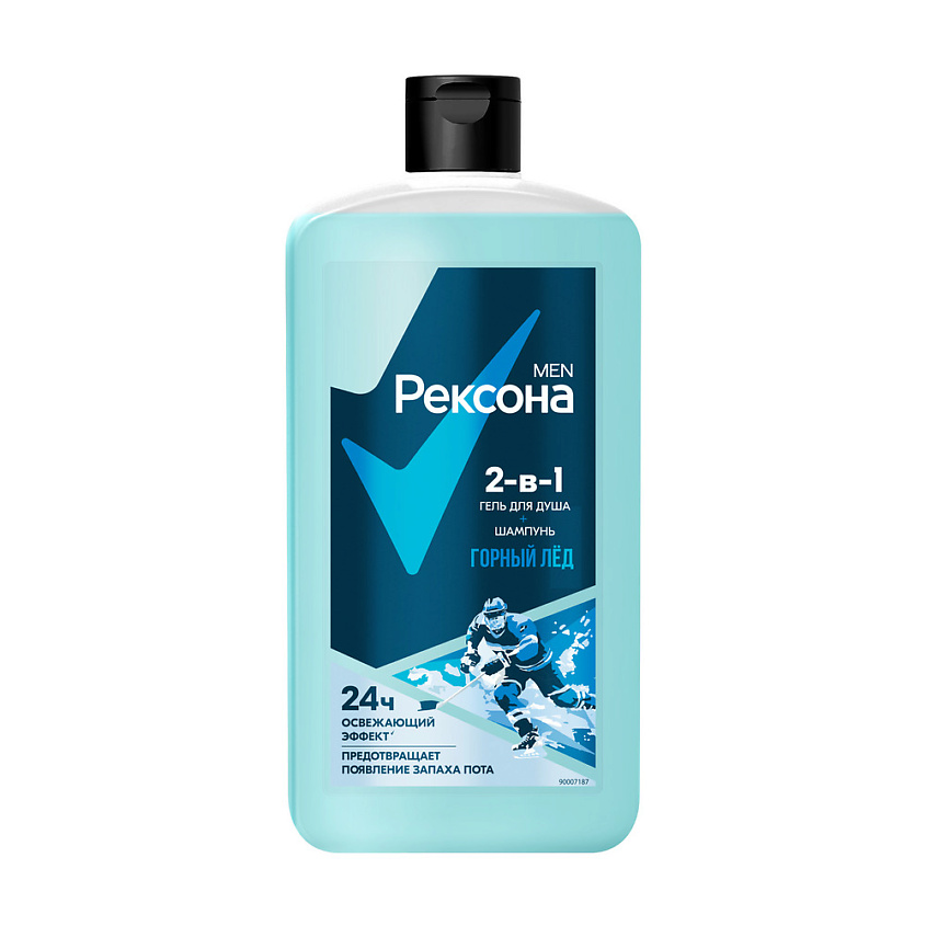 Изображение товара Гель для душа и шампунь 2 в 1 РЕКСОНА MEN Горный лед 750 мл