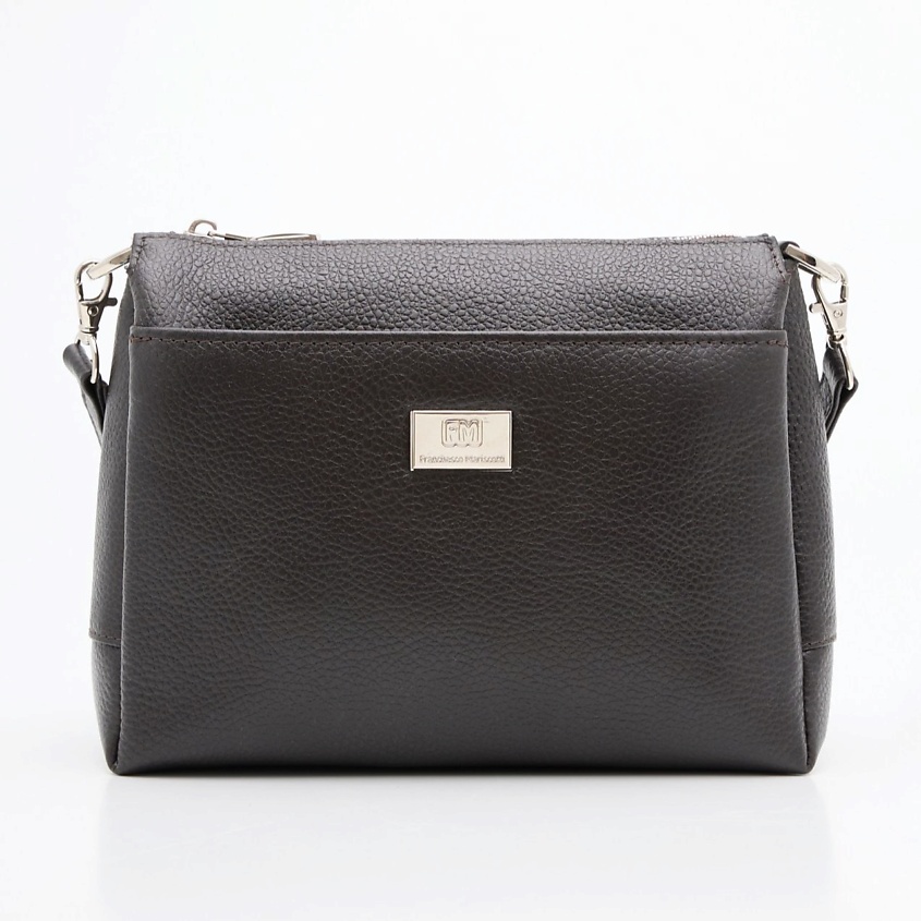 Изображение товара FRANCHESCO MARISCOTTI Сумка женская кожаная кросс-боди на плечо, цвет: Коричневый, размер: 24*18*8 см