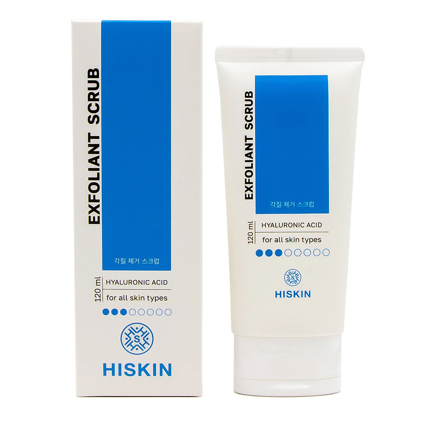 Изображение товара HISKIN Скраб-эксфолиант для умывания с Гиалуроновой кислотой, 120 мл