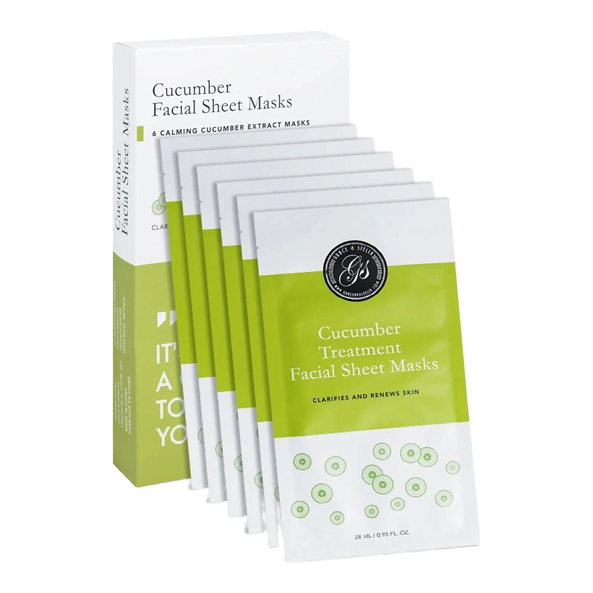 Изображение товара GRACE AND STELLA Маска тканевая для лица с экстрактом огурца, 6 шт.