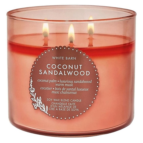

BATH & BODY WORKS Ароматическая свеча White Barn Coconut Sandalwood, Ароматическая свеча White Barn Coconut Sandalwood