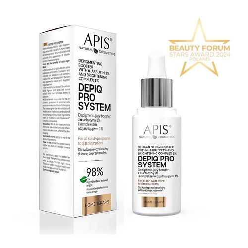 

APIS NATURAL COSMETICS Депигментирующий бустер с а-арбутином 1% DEPIQ PRO SYSTEM, Депигментирующий бустер с а-арбутином 1% DEPIQ PRO SYSTEM