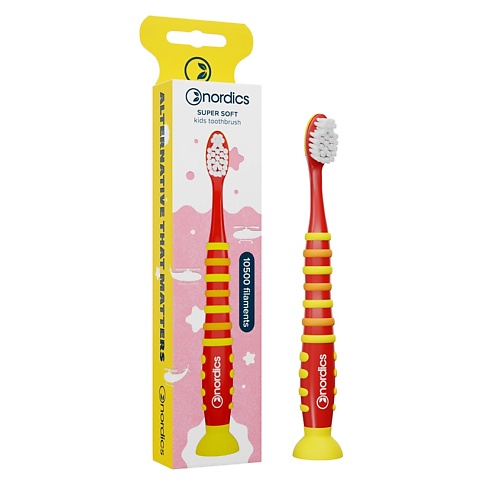 

NORDICS Зубная щетка детская очень мягкая желтая Super Soft Kids Toothbrush, Зубная щетка детская очень мягкая желтая Super Soft Kids Toothbrush