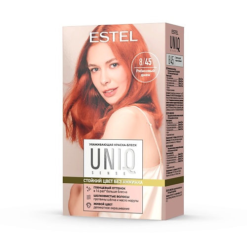 Краска для волос ESTEL PROFESSIONAL Краска-блеск для волос без аммиака, ухаживающая Uniq Sense