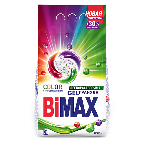 

BIMAX Стиральный порошок Color Automat Gelгранула 6000.0, Стиральный порошок Color Automat Gelгранула
