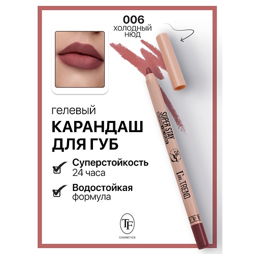 

TF Карандаш для губ гелевый SUPER STAY I'm TREND, Карандаш для губ гелевый SUPER STAY I'm TREND