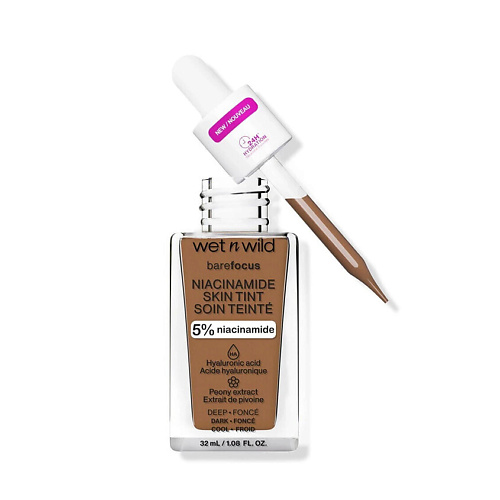 

WET N WILD Тональный флюид Bare Focus Niacinamide Skin Tint, Тональный флюид Bare Focus Niacinamide Skin Tint