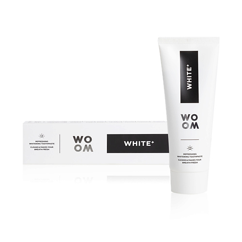 

WO OM Отбеливающая зубная паста с фтором WHITE+, Отбеливающая зубная паста с фтором WHITE+