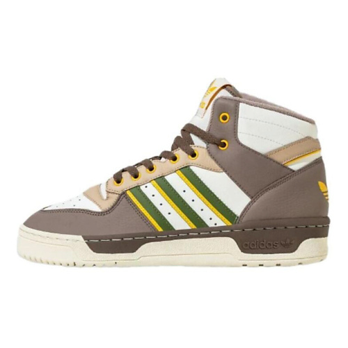 Кроссовки ADIDAS ORIGINAL Кроссовки Rivalry Durable Breathable Mid-Top Skateboard Shoes Unisex White Umber
