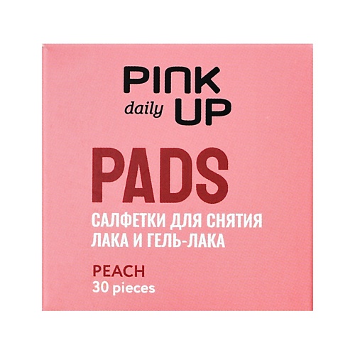 

PINK UP Салфетки для снятия лака и гель-лака DAILY персик 30.0, Салфетки для снятия лака и гель-лака DAILY персик
