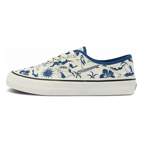 

VANS Кроссовки Authentic Low Tops Casual Skateboarding Shoes Beige Blue, Кроссовки Authentic Low Tops Casual Skateboarding Shoes Beige Blue