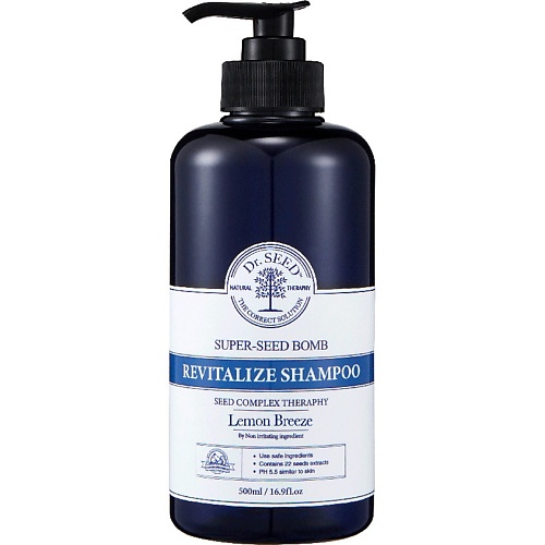 

DR. SEED Шампунь для волос с ароматом освежающего лимона Revitalize Shampoo Lemon Breeze 500, Шампунь для волос с ароматом освежающего лимона Revitalize Shampoo Lemon Breeze