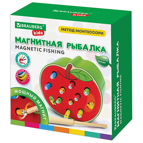 

BRAUBERG Магнитная рыбалка "Червяки в яблоке", KIDS, Магнитная рыбалка "Червяки в яблоке", KIDS