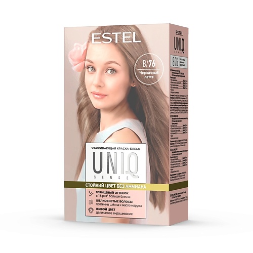 Краска для волос ESTEL PROFESSIONAL Краска-блеск для волос без аммиака, ухаживающая Uniq Sense