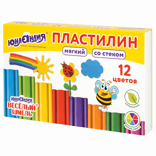 

ЮНЛАНДИЯ Пластилин мягкий Весёлый шмель 1, Пластилин мягкий Весёлый шмель