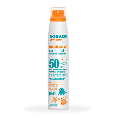 

AGRADO Детский солнцезащитный мист SPF50+, Детский солнцезащитный мист SPF50+
