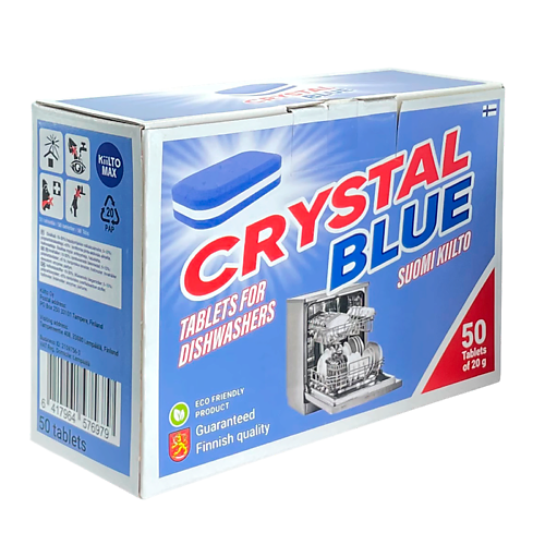 

CRYSTAL BLUE Таблетки для посудомоечных машин, Таблетки для посудомоечных машин