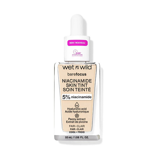 

WET N WILD Тональный флюид Bare Focus Niacinamide Skin Tint, Тональный флюид Bare Focus Niacinamide Skin Tint