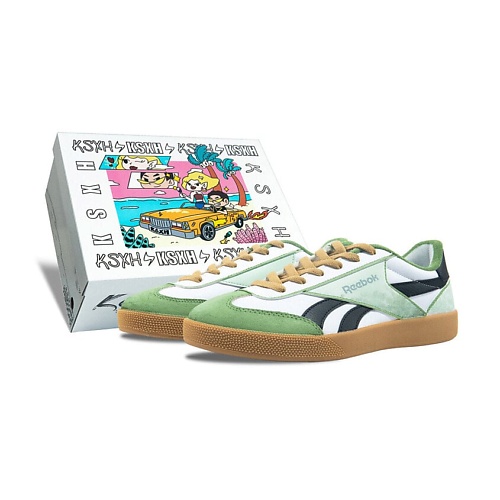 

REEBOK Кроссовки VECTOR SMASH Series Slip-Resistant Cushioning White Green, Кроссовки VECTOR SMASH Series Slip-Resistant Cushioning White Green