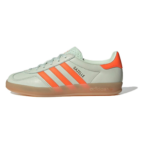 

ADIDAS ORIGINAL Кроссовки Gazelle Indoor Linen Green Solar Orange Women's, Кроссовки Gazelle Indoor Linen Green Solar Orange Women's