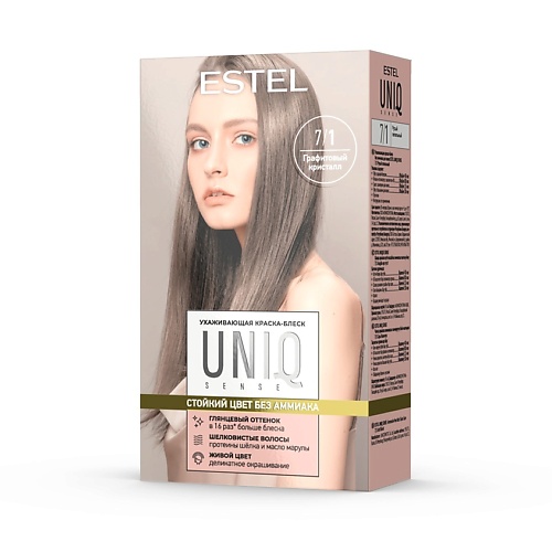 

ESTEL PROFESSIONAL Краска-блеск для волос без аммиака, ухаживающая Uniq Sense 258, Краска-блеск для волос без аммиака, ухаживающая Uniq Sense
