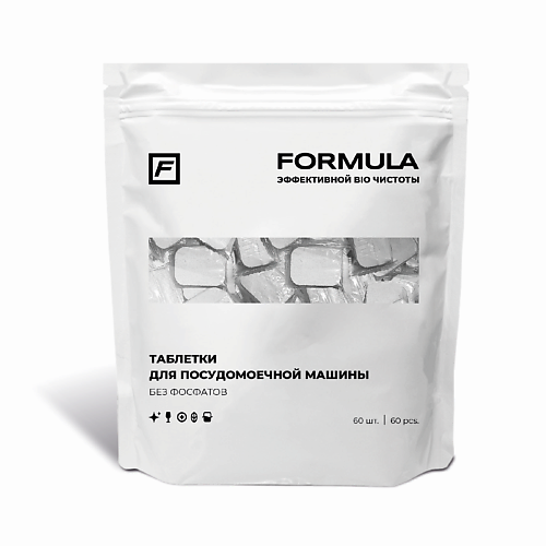 

F FORMULA Таблетки для посудомоечной машины без фосфатов, FORMULA Таблетки для посудомоечной машины без фосфатов