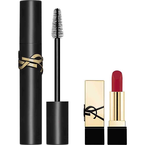 Набор средств для макияжа YVES SAINT LAURENT Набор: Тушь Lash Clash + Мини-помада Rouge Pur Couture, оттенок Rouge Muse