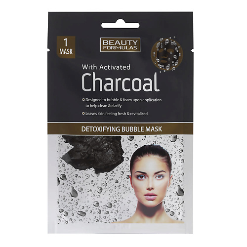 

BEAUTY FORMULAS Маска для лица пузырьковая очищающая с активированным углём Charcoal Detoxifying Bubble Mask 26, Маска для лица пузырьковая очищающая с активированным углём Charcoal Detoxifying Bubble Mask