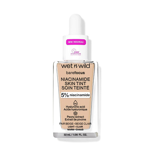 

WET N WILD Тональный флюид Bare Focus Niacinamide Skin Tint, Тональный флюид Bare Focus Niacinamide Skin Tint