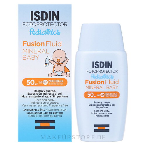 

ISDIN Солнцезащитный детский крем Fotoprotector Pediatrics Fusion Fluid Mineral Baby SPF50+ 50, Солнцезащитный детский крем Fotoprotector Pediatrics Fusion Fluid Mineral Baby SPF50+