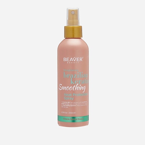 

BEAVER Спрей-термозащита с кератином Brazilian Keratin Smoothing для эластичности волос, Спрей-термозащита с кератином Brazilian Keratin Smoothing для эластичности волос