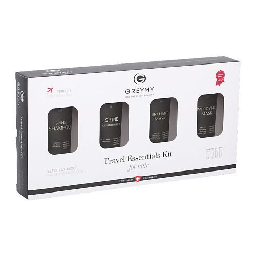 

GREYMY Дорожный набор для ухода за волосами Travel Essentials Kit, Дорожный набор для ухода за волосами Travel Essentials Kit