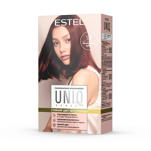 

ESTEL PROFESSIONAL Краска-блеск для волос без аммиака, ухаживающая Uniq Sense 258, Краска-блеск для волос без аммиака, ухаживающая Uniq Sense