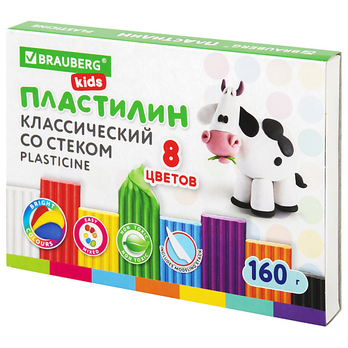 

BRAUBERG Пластилин классический KIDS, Пластилин классический KIDS
