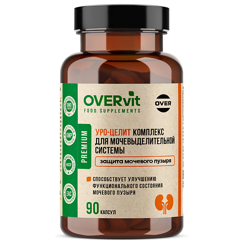 БАД к пище "Уро-целлит" комплекс для мочевыделительной системы OVERvit