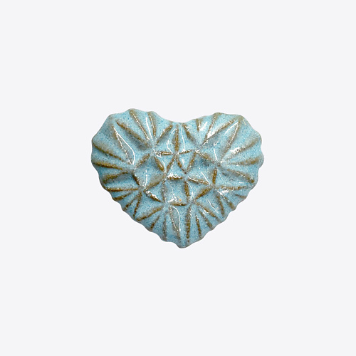 

LA PALME ARTISAN CERAMICA Брошь-значок из керамики Сердце Голубой лед Б, Брошь-значок из керамики Сердце Голубой лед Б