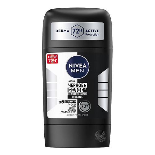 Дезодоранты мужские  Лэтуаль NIVEA Дезодорант-Антиперспирант стик Черное и Белое Original Men 50