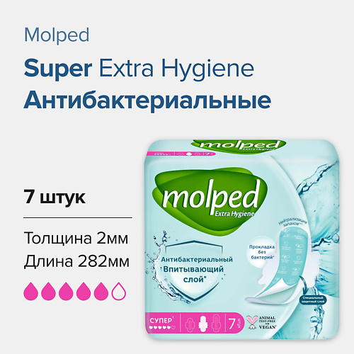 

MOLPED Прокладки женские ANTIBACTERIAL, Прокладки женские ANTIBACTERIAL