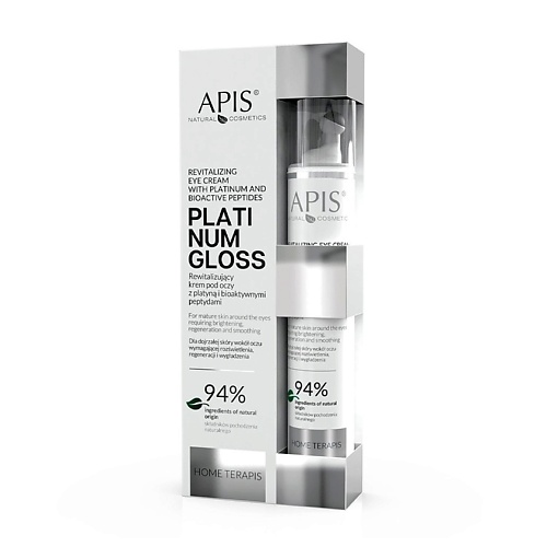 

APIS NATURAL COSMETICS Восстанавливающий крем для глаз с роллером PLATINUM GLOSS, Восстанавливающий крем для глаз с роллером PLATINUM GLOSS