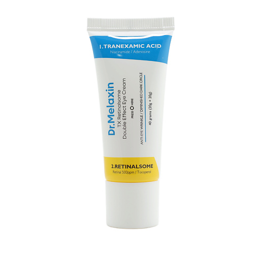 

DR.MELAXIN Крем для кожи вокруг глаз с транексамовой кислотой TX Retinalsome Double Effect Eye Cream, Крем для кожи вокруг глаз с транексамовой кислотой TX Retinalsome Double Effect Eye Cream